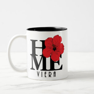 Viera ZUHAUSE Red Hibiskus 11oz Zweifarbige Tasse