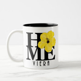 Viera ZUHAUSE Yellow Hibiskus 11oz Zweifarbige Tasse
