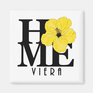 Viera ZUHAUSE Yellow Hibiskus Magnet