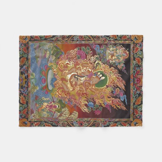 Vierartiger Ganesh Fleece Blanket (Vorderseite (Horizontal))