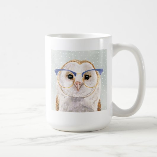 Vieräugiger Förster | Weise Eule Kaffeetasse (Rechts)