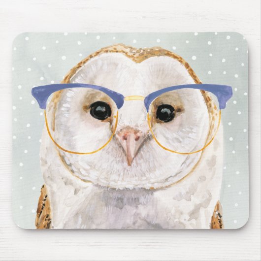 Vieräugiger Förster | Weise Eule Mousepad (Vorne)