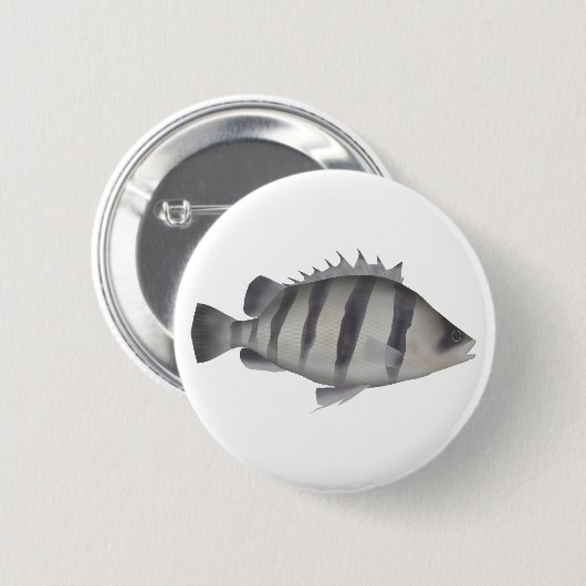Vierbärtiger Tigerfisch Button (Vorne & Hinten)