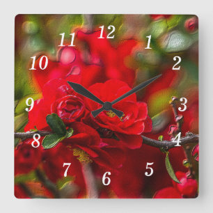 Vierbeiner-Uhr Quadratische Wanduhr