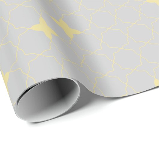 Vierblatt-Geometrisches Muster Geschenkpapier (Rolleneckpunkt)