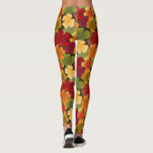 Vierblatt in Herbstfarben Leggings (Rückseite)