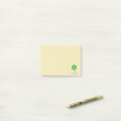 Vierblatt-Klee Post-it Klebezettel (Auf Schreibtisch)