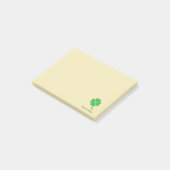 Vierblatt-Klee Post-it Klebezettel (angewinkelt)