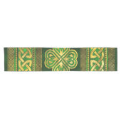 Vierblatt Lucky Clover Kleeblatt Ornament Kurzer Tischläufer (Horizontal)