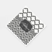 Vierblatt-Winkelzug-Monogramm Serviette (Ecke)