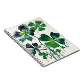 Vierblattklee - Aquarellblumen Notizblock (Rechte Seite)