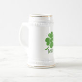 Vierblattklee Glücksklee Bierglas (Vorderseite Links)