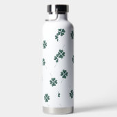 Vierblattklee Grün Wasserfarbe Trinkflasche (Rechts)