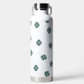 Vierblattklee Grün Wasserfarbe Trinkflasche (Vorderseite)