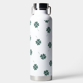 Vierblattklee Grün Wasserfarbe Trinkflasche