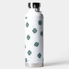 Vierblattklee Grün Wasserfarbe Trinkflasche