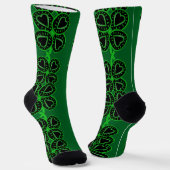 Vierblättriger Clover Heart Moderner St Patrick's Socken (Gewinkelt)
