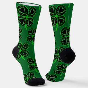 Vierblättriger Clover Heart Moderner St Patrick's  Socken