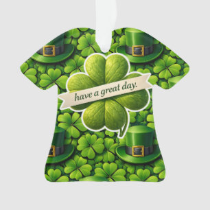 Vierblättriger Kleeblatt St. Patrick's Day hab ein Ornament