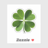 vierblättriges Kleeblatt Aufkleber (Blatt)