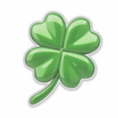 vierblättriges Kleeblatt Aufkleber (Vorderseite)