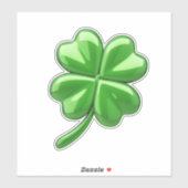 vierblättriges Kleeblatt Aufkleber (Blatt)