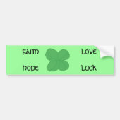 Vierblättriges Kleeblatt - Autoaufkleber (Vorne)