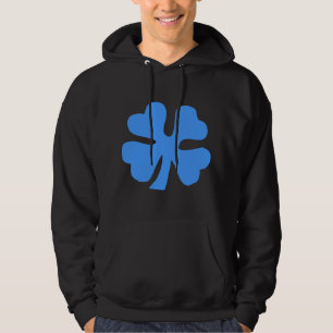 vierblättriges Kleeblatt - Baby Blue Hoodie