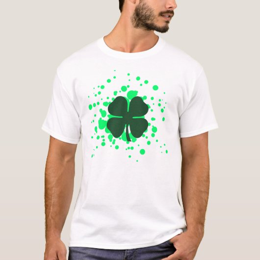 vierblättriges Kleeblatt. Blasen. T-Shirt (Vorderseite)