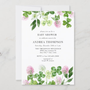 vierblättriges Kleeblatt   Blätter für Kleeblatt   Einladung