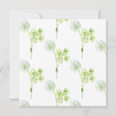 vierblättriges Kleeblatt | Blätter für Kleeblatt | Einladung (Rückseite)