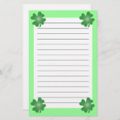 vierblättriges Kleeblatt Briefpapier (Vorne/Hinten)