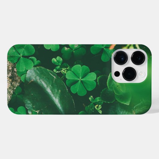 vierblättriges Kleeblatt Charm iPhone Hülle (Rückseite (Horizontal))