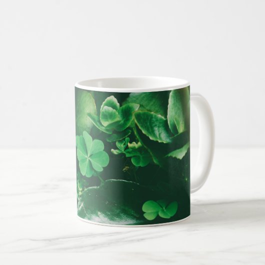 vierblättriges Kleeblatt Charm Kaffeetasse (VorderseiteRechts)