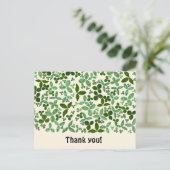 vierblättriges Kleeblatt - Danke - Glück für dich Postkarte (Stehend Vorderseite)