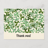 vierblättriges Kleeblatt - Danke - Glück für dich Postkarte (Vorderseite)