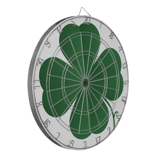 Vierblättriges Kleeblatt Dartscheibe (Vorderseite Links)