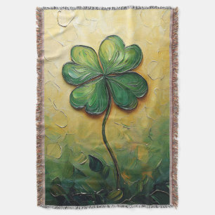 vierblättriges Kleeblatt Decke