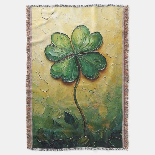 vierblättriges Kleeblatt Decke (Vorderseite Vertikal)