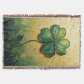 vierblättriges Kleeblatt Decke (Vorderseite)