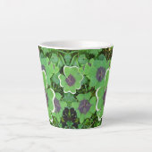 vierblättriges Kleeblatt Design Latte Tasse (Vorderseite)