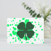 vierblättriges Kleeblatt Einladung (Stehend Vorderseite)