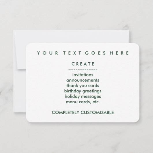 vierblättriges Kleeblatt Einladung (Rückseite)