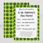 Vierblättriges Kleeblatt Einladung (Vorne/Hinten)