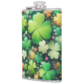 vierblättriges Kleeblatt Flachmann (Links)