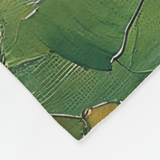 vierblättriges Kleeblatt Fleecedecke (Ecke)