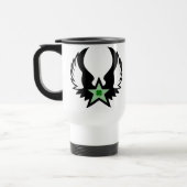 vierblättriges Kleeblatt. Flügelstar. Reisebecher (Links)