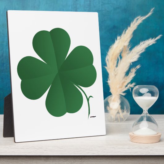 Vierblättriges Kleeblatt Fotoplatte (Seite)