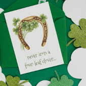 vierblättriges Kleeblatt Funny Irish St Patricks D Ankündigung