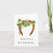 vierblättriges Kleeblatt Funny Irish St Patricks D Ankündigung (Vorderseite)